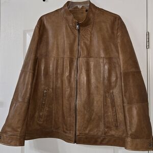 Roundtree & Yorke Tan Leather Jacket